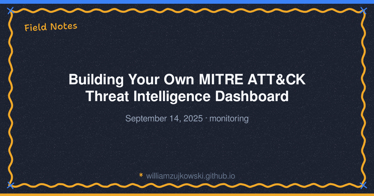 Building Your Own MITRE ATT&CK Threat Intelligence Dashboard - William ...